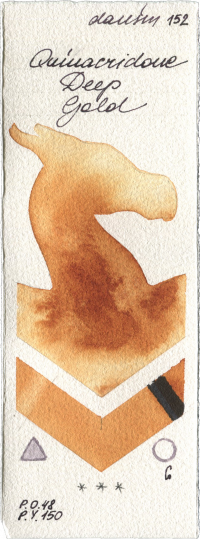 Quinacridone Deep Gold by Daniel Smith watercolor swatch