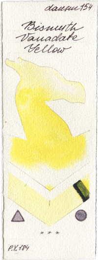 Bismuth Vanadate Yellow by Daniel Smith watercolor swatch