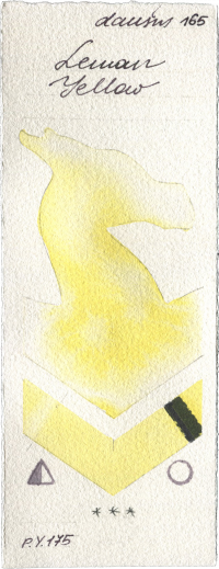 Lemon Yellow by Daniel Smith watercolor swatch