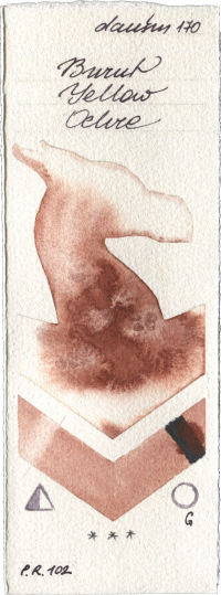 Burnt Yellow Ochre by Daniel Smith watercolor swatch