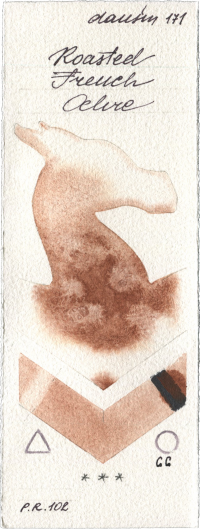 Roasted French Ochre by Daniel Smith watercolor swatch