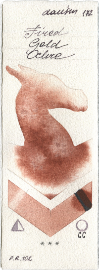 Fired Gold Ochre by Daniel Smith watercolor swatch