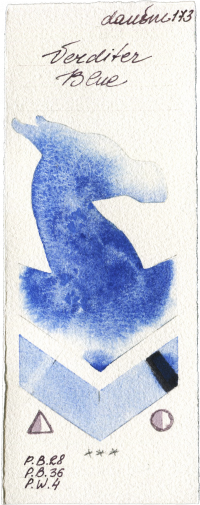 Verditer Blue by Daniel Smith watercolor swatch