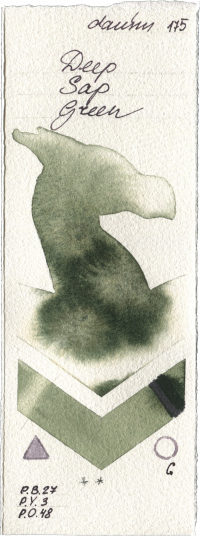 Deep Sap Green by Daniel Smith watercolor swatch