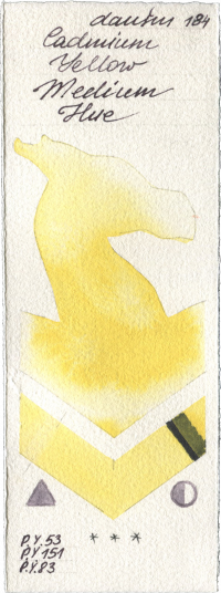Cadmium Yellow Medium Hue by Daniel Smith watercolor swatch