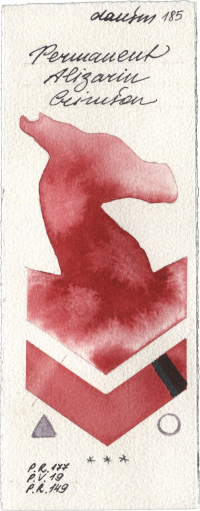 Permanent Alizarin Crimson by Daniel Smith watercolor swatch