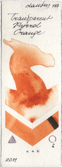 Transparent Pyrrol Orange by Daniel Smith watercolor swatch
