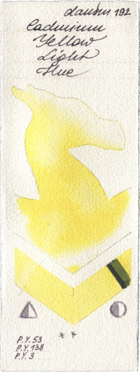 Cadmium Yellow Light Hue by Daniel Smith watercolor swatch