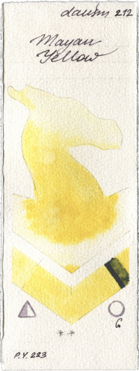 Mayan Yellow by Daniel Smith watercolor swatch