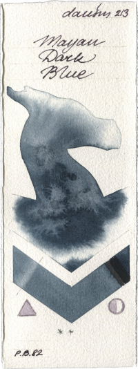 Mayan Dark Blue by Daniel Smith watercolor swatch