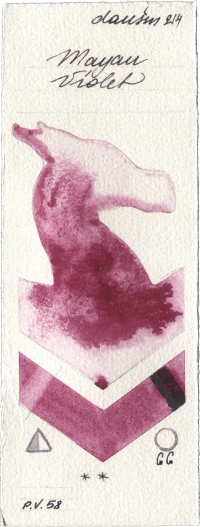 Mayan Violet by Daniel Smith watercolor swatch