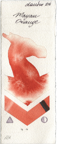 Mayan Orange by Daniel Smith watercolor swatch