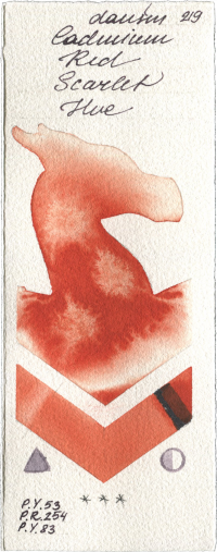 Cadmium Red Scarlet Hue by Daniel Smith watercolor swatch