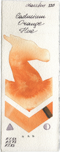 Cadmium Orange Hue by Daniel Smith watercolor swatch
