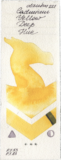 Cadmium Yellow Deep Hue by Daniel Smith watercolor swatch