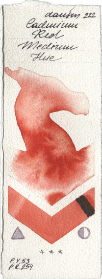 Cadmium Red Medium Hue by Daniel Smith watercolor swatch