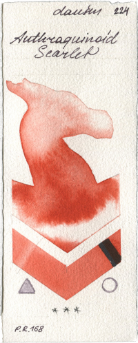 Anthraquinoid Scarlet by Daniel Smith watercolor swatch