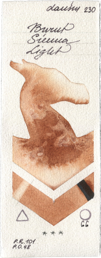 Burnt Sienna Light by Daniel Smith watercolor swatch