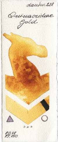 Quinacridone Gold by Daniel Smith watercolor swatch