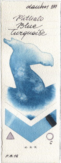 Phthalo Blue Turquoise by Daniel Smith watercolor swatch