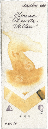 Chrome Titanate Yellow by Daniel Smith watercolor swatch