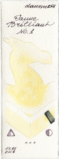 Jaune Brilliant No 1 by Daniel Smith watercolor swatch