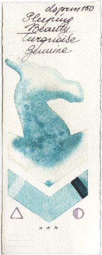 Sleeping Beauty Turquoise Genuine by Daniel Smith watercolor swatch