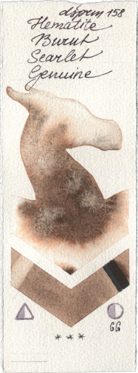 Hematite Burnt Scarlet Genuine by Daniel Smith watercolor swatch
