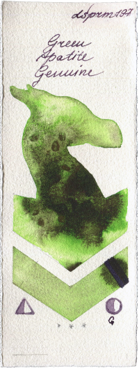 Green Apatite Genuine by Daniel Smith watercolor swatch