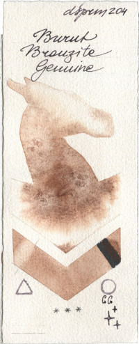 Burnt Bronzite Genuine by Daniel Smith watercolor swatch