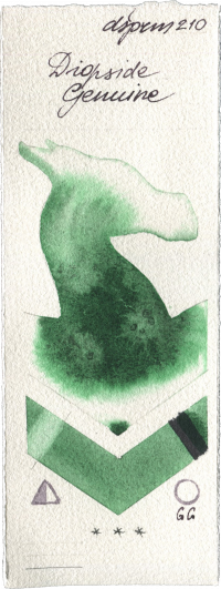 Diopside Genuine by Daniel Smith watercolor swatch