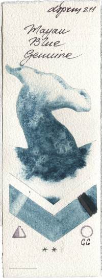 Mayan Blue Genuine by Daniel Smith watercolor swatch