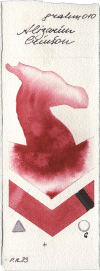 Alizarin Crimson by M. Graham & Co. Artists watercolor swatch