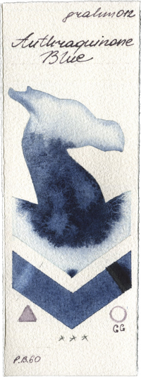 Anthraquinone Blue by M. Graham & Co. Artists watercolor swatch