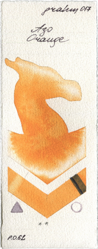 Azo Orange by M. Graham & Co. Artists watercolor swatch