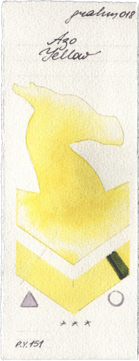 Azo Yellow by M. Graham & Co. Artists watercolor swatch