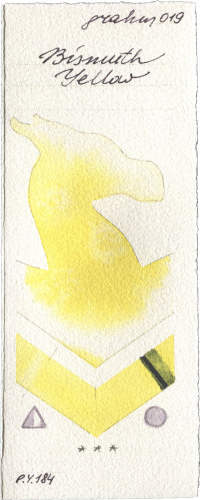 Bismuth Yellow by M. Graham & Co. Artists watercolor swatch