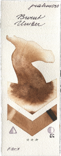 Burnt Umber by M. Graham & Co. Artists watercolor swatch
