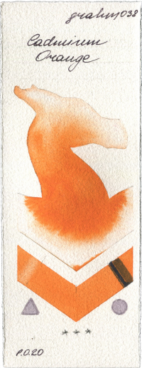 Cadmium Orange by M. Graham & Co. Artists watercolor swatch