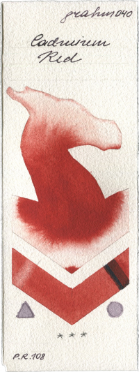 Cadmium Red by M. Graham & Co. Artists watercolor swatch