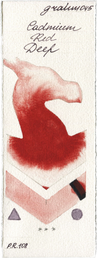 Cadmium Red Deep by M. Graham & Co. Artists watercolor swatch