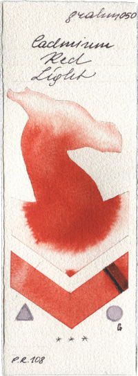 Cadmium Red Light by M. Graham & Co. Artists watercolor swatch