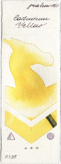 Cadmium Yellow by M. Graham & Co. Artists watercolor swatch