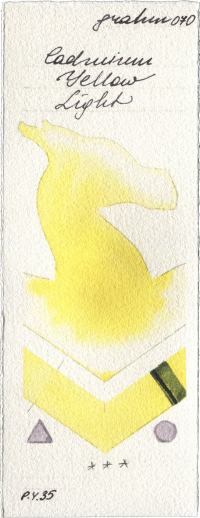 Cadmium Yellow Light by M. Graham & Co. Artists watercolor swatch
