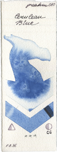 Cerulean Blue by M. Graham & Co. Artists watercolor swatch