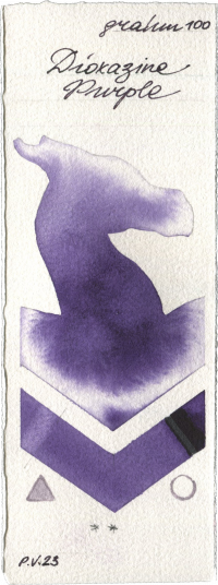 Dioxazine Purple by M. Graham & Co. Artists watercolor swatch