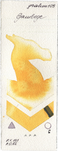 Gamboge by M. Graham & Co. Artists watercolor swatch