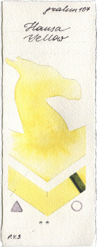 Hansa Yellow by M. Graham & Co. Artists watercolor swatch