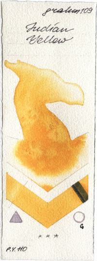 Indian Yellow by M. Graham & Co. Artists watercolor swatch