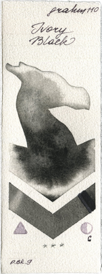 Ivory Black by M. Graham & Co. Artists watercolor swatch